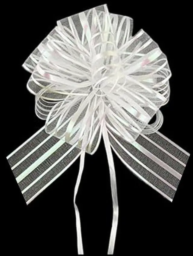Main image of 8 Pcs 6 Inches Large Pull Bows, Bow for Gift Wrapping,Gift Bows for Presents (White)
