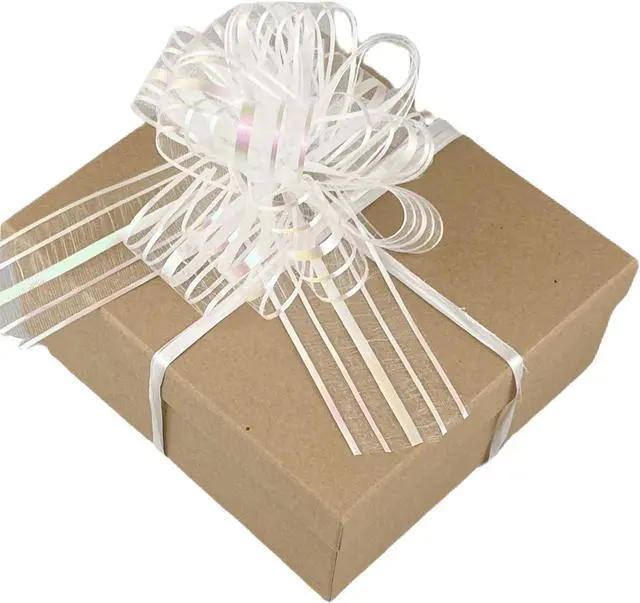 Alt view image 3 of 4 - 8 Pcs 6 Inches Large Pull Bows, Bow for Gift Wrapping,Gift Bows for Presents (White)