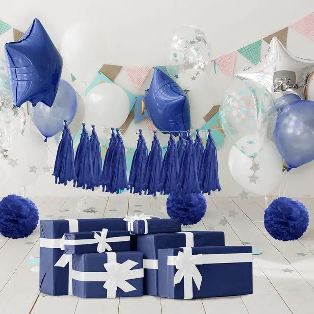 Alt view image 7 of 7 - CHRORINE 60 Sheets Navy Blue Tissue Paper Art Gift Wrapping Tissue Paper Bulk for DIY Crafts Decor Birthday Holiday Boys Party 20 x 14.5 inches