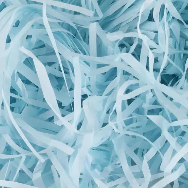 Main image of BoxSkivra 4 OZ Blue Crinkle Paper Shredded Paper for Gift baskets Filler Paper Shred for Gift Wrapping Crinkle Cut Paper Shred Filler for Easter Basket Grass, Christmas, Birthday, Mother's Day