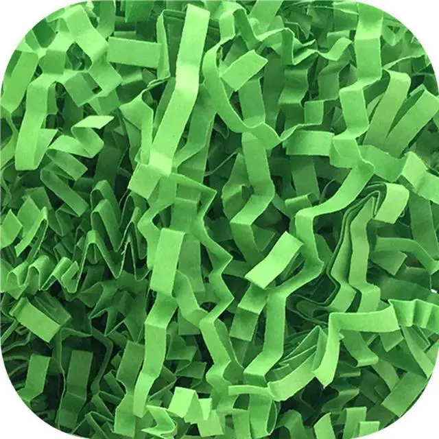 Alt view image 3 of 5 - Zhzrche Crinkle Cut Paper Shred Filler Gift Wrap Confetti Raffia Grass Shred Paper for Easter Baskets Filler Creative Eggs Decor (Green)