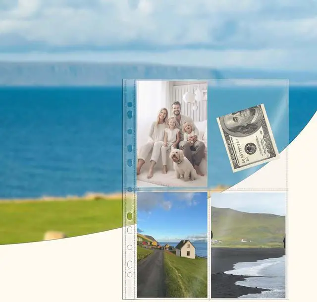 Alt view image 2 of 7 - 20 A4 Binder 4 Pocket, 4X6 Sheet Protectors Photocard Sleeves