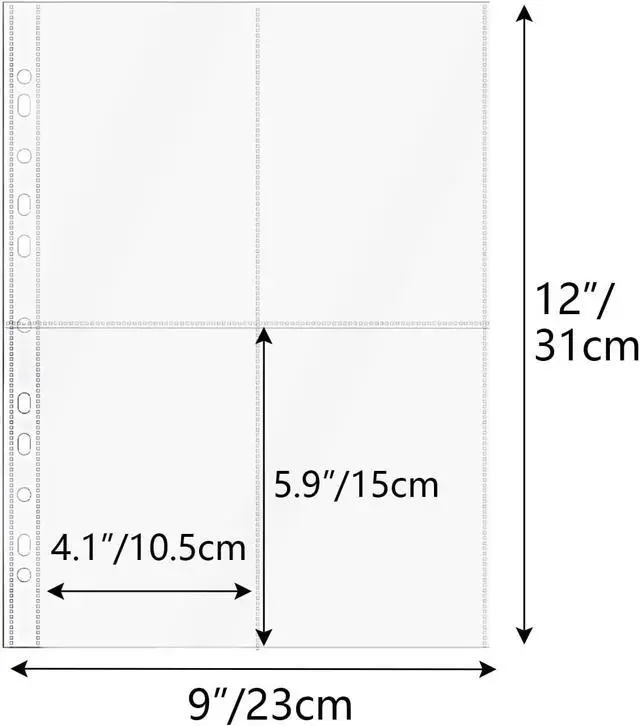 Alt view image 3 of 7 - 20 A4 Binder 4 Pocket, 4X6 Sheet Protectors Photocard Sleeves