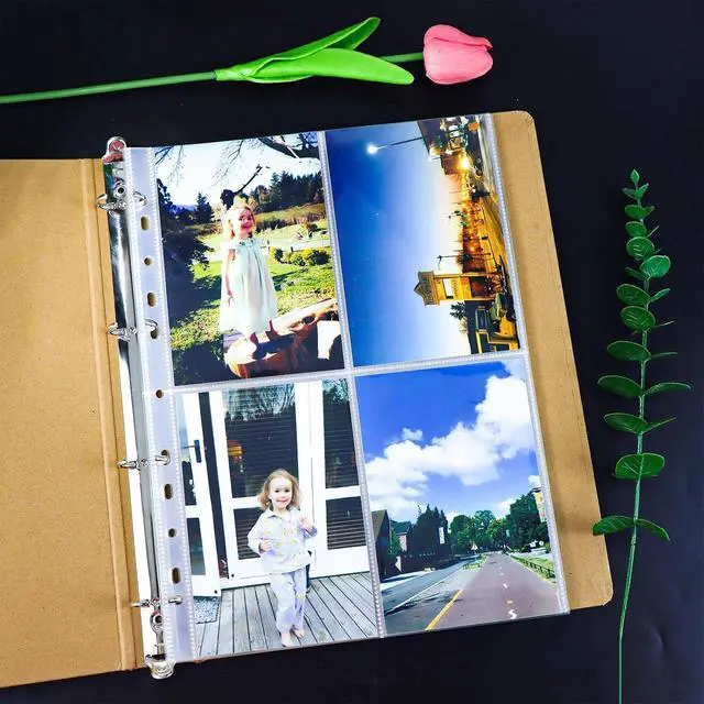 Alt view image 7 of 7 - 20 A4 Binder 4 Pocket, 4X6 Sheet Protectors Photocard Sleeves