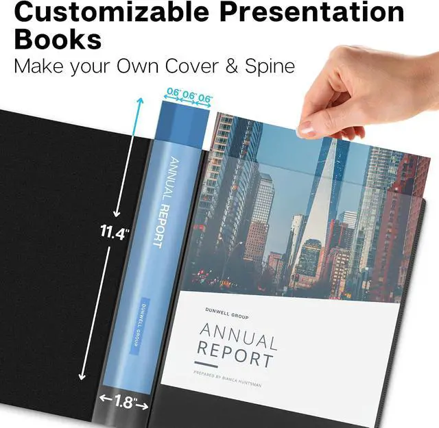 Alt view image 2 of 7 - Dunwell Presentation Binder 24-Pocket, 8.5x11 Portfolio Book, Black
