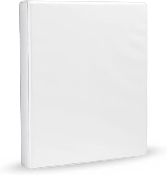 Main image of Amazon Basics 3-Ring Binder, 1-Inch, Customizable, with Pockets for Organization, White, 1-Pack