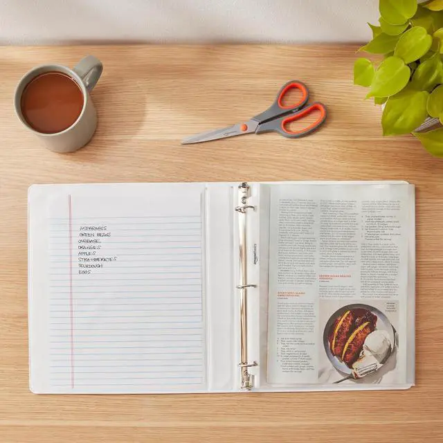 Alt view image 2 of 4 - Amazon Basics 3-Ring Binder, 1-Inch, Customizable, with Pockets for Organization, White, 1-Pack