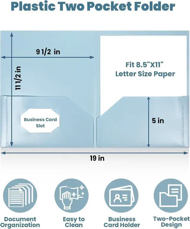 Alt view image 2 of 7 - SUNEE Folders with Pockets (6 Pack, Pastel Colors), Plastic Folder with Pocket, Poly Folder for Documents Letter Size, 2 Pocket Folders for Kids, Home, School, Office