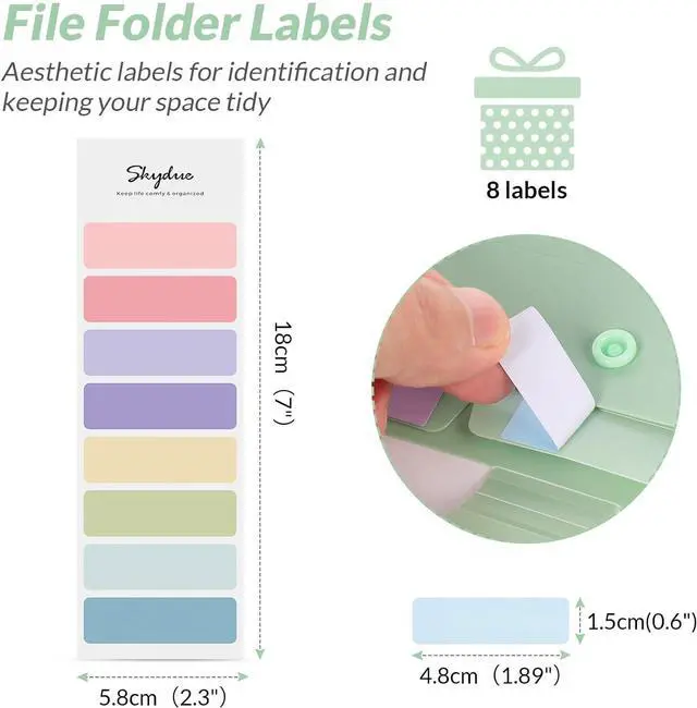 Alt view image 4 of 7 - SKYDUE Expanding File Folder with 5 Pockets, Aesthetic Accordion File Organizer, Portable Document Paper Bill Receipt Organizer, School Office Supplies, Letter/A4 Size, (1, Pea Green)