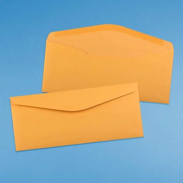Alt view image 5 of 6 - JAM PAPER #11 Envelopes - 4 1/2 x 10 3/8 - Brown Kraft Manila - 50/Pack