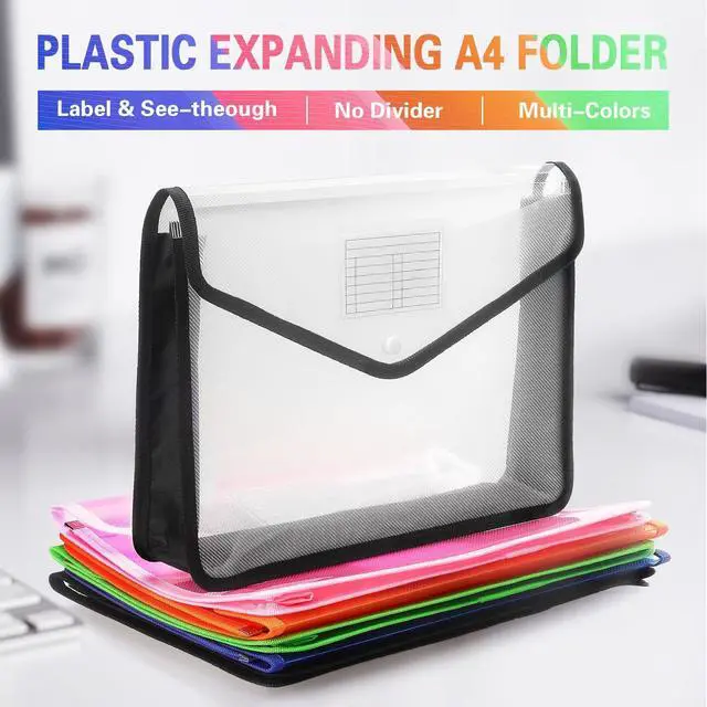 Alt view image 3 of 7 - Tamaki Plastic Expanding File Folder, Fit Letter/A4 Size, Black, 1 Pack