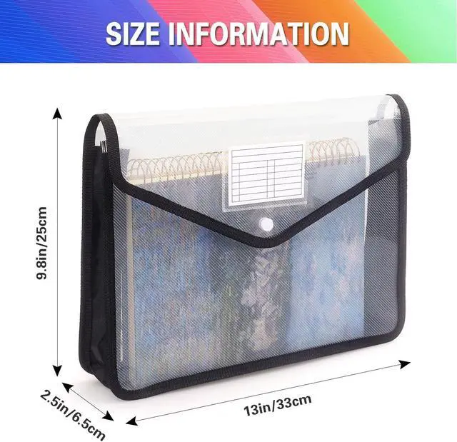 Alt view image 2 of 7 - Tamaki Plastic Expanding File Folder, Fit Letter/A4 Size, Black, 1 Pack