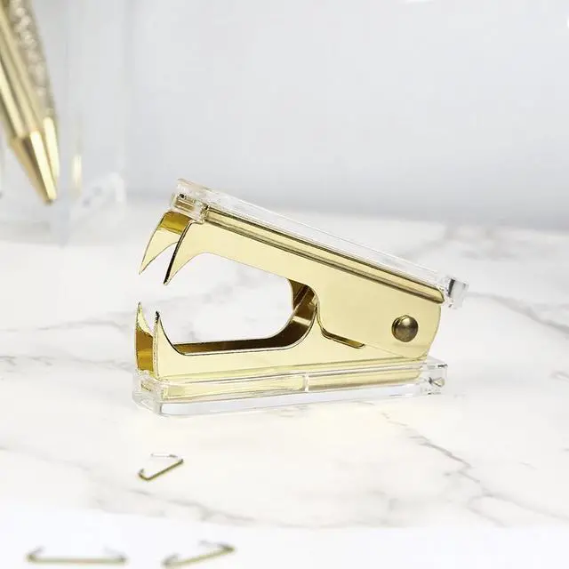 Alt view image 2 of 7 - NatSumeBasics Clear Staple Remover Pure Gold Stapler Remover Cute Yellow Puller Removers Tool for Home Office School Desk Accessories Gift (Yellow Gold)