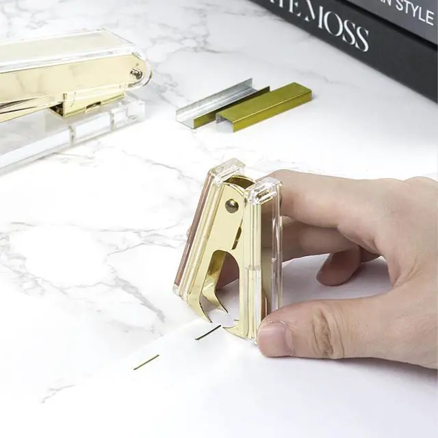 Alt view image 3 of 7 - NatSumeBasics Clear Staple Remover Pure Gold Stapler Remover Cute Yellow Puller Removers Tool for Home Office School Desk Accessories Gift (Yellow Gold)