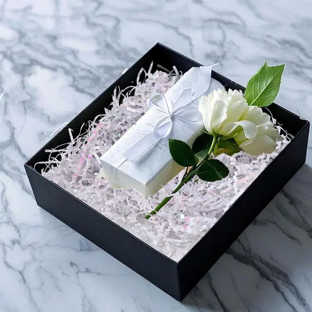 Alt view image 5 of 7 - Previvo 8oz Crinkle Cut Paper Filler Shredded Paper for Gift Baskets Gift Boxes Eco-Friendly Decorative Filler for Easter Wedding Christmas Birthday(Diamond White)