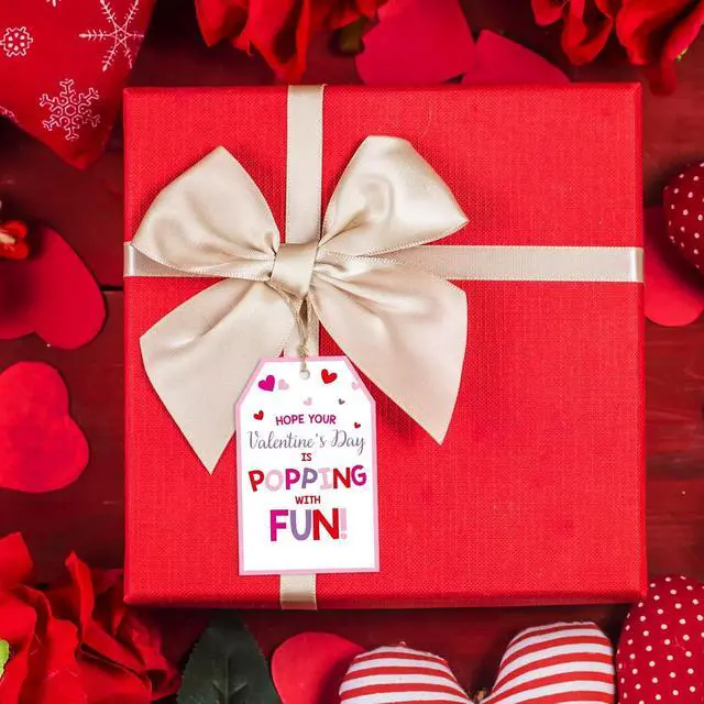 Alt view image 4 of 7 - Valentines Day Gift Tags with String, 50 PCS Valentines Tags
