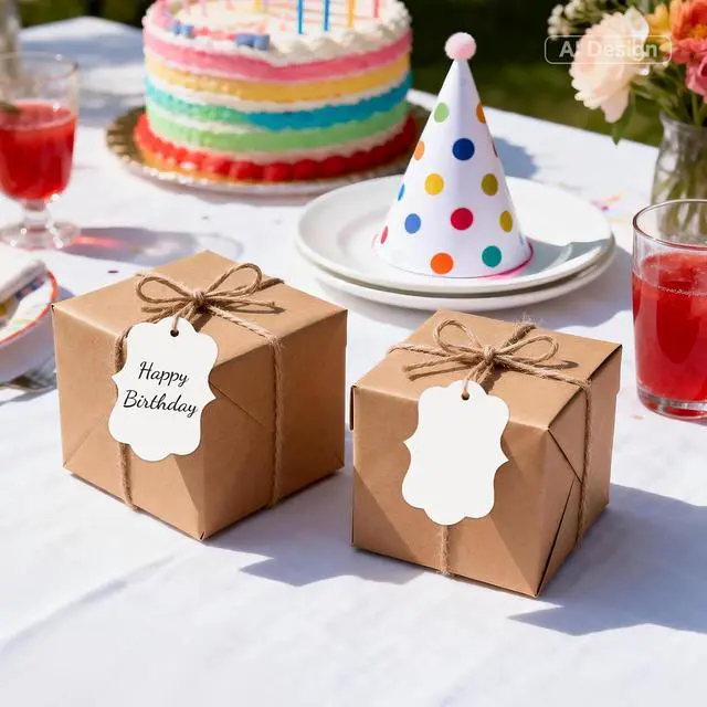 Alt view image 3 of 7 - joycraft 100Pcs Gift Tags with String, 2.7x2 inch Blank Kraft Paper Tags