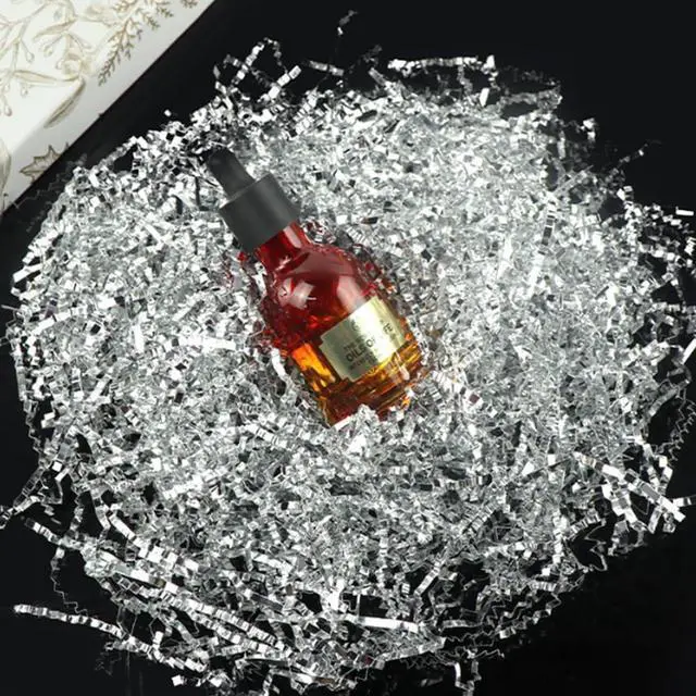 Alt view image 6 of 7 - Keoferlo Crinkle Paper Filler Gift Box Filler 1/2 LB Easter Box Baskets Stuffing Cut Shredd Silver Grass for Valentine Day Gift Baskets Packing Shipping Decorations Wrappings