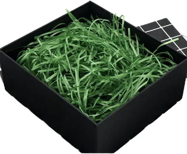 Alt view image 3 of 4 - LKQBBSZ Crinkle Cut Paper Shred Filler for Gift Wrapping Easter Gift Box Filling Basket Filler Recyclable DIY Craft Confetti Grass for Valentine's Day (Dark green)