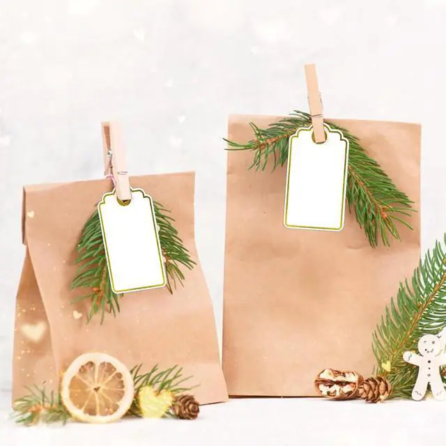 Alt view image 5 of 7 - Anwyll Gift Tags with String - 100 Pcs Gold Foil Gift Tags for Presents