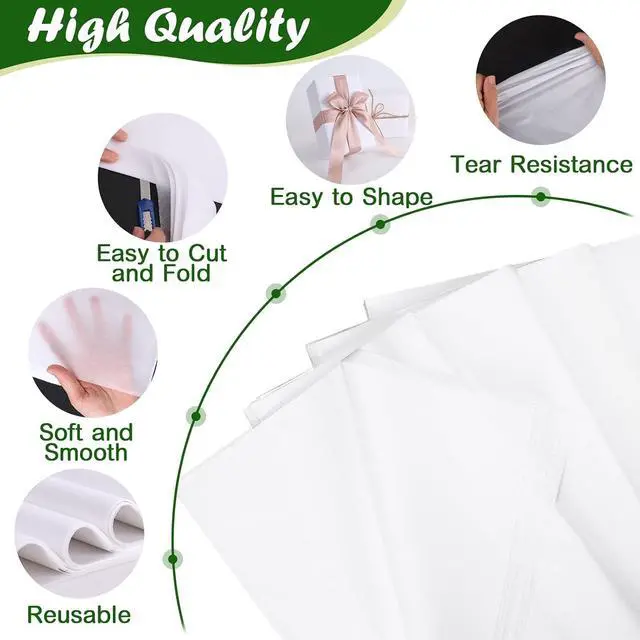 Alt view image 3 of 7 - TUXIYA 200 PCS White Tissue Paper Bulk,14"x20" Tissue Paper for Gift Bags