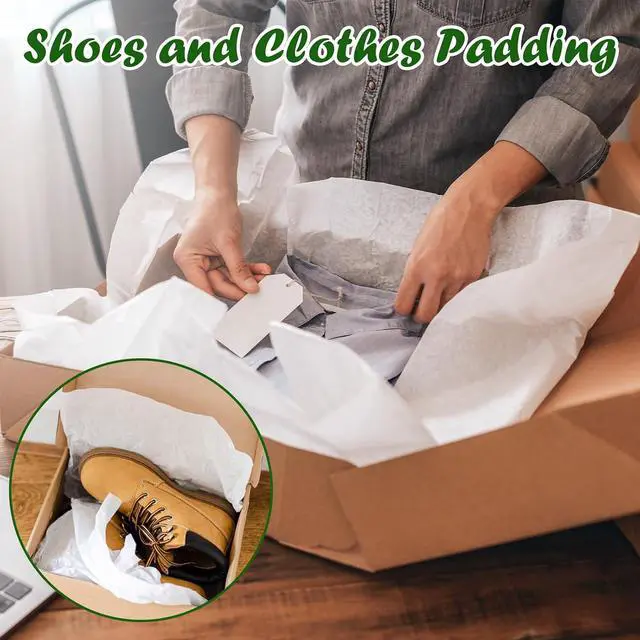Alt view image 6 of 7 - TUXIYA 200 PCS White Tissue Paper Bulk,14"x20" Tissue Paper for Gift Bags