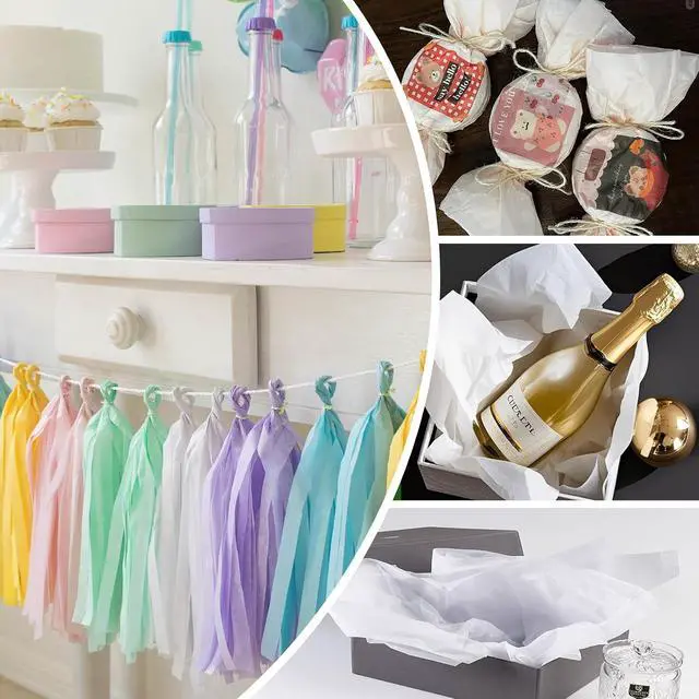 Alt view image 7 of 7 - TUXIYA 200 PCS White Tissue Paper Bulk,14"x20" Tissue Paper for Gift Bags