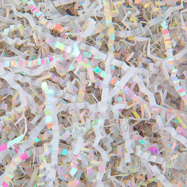 Main image of Caleihd Crinkle Cut Paper Shred Filler Gift Cushion Streamer Diamond White
