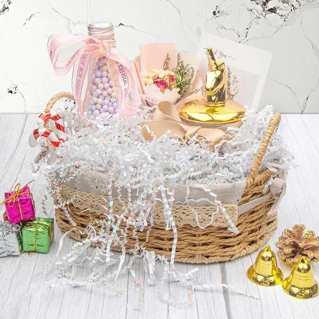 Alt view image 4 of 6 - Caleihd Crinkle Cut Paper Shred Filler Gift Cushion Streamer Diamond White