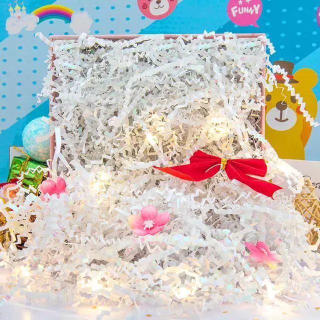 Alt view image 5 of 6 - Caleihd Crinkle Cut Paper Shred Filler Gift Cushion Streamer Diamond White