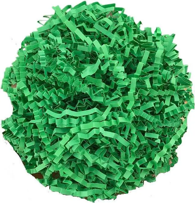 Main image of Ankelesz 50g Easter Raffia Grass Paper Shred for Gift Wrapping Basket and Gift Box FillingCrinkle Cut Paper for Wrapping (Green)
