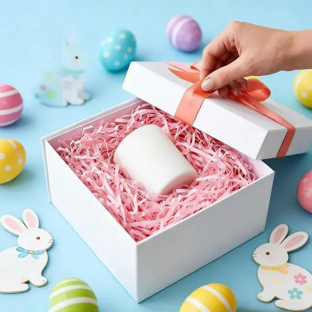 Alt view image 5 of 7 - Jremreo 4 Colors 8.5oz (240g) Easter Grass Basket Filler Bulk, Assorted Crinkle Cut Paper Shred Filler for Easter Egg Hunt Decor, Gift Wrapping & Basket Filling