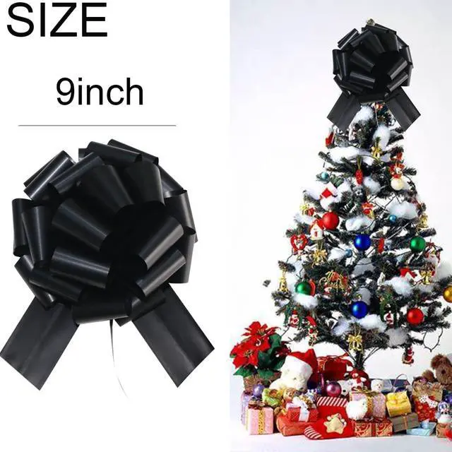 Alt view image 2 of 5 - HQJAXJ 9 inch Big Black Bow,6pcs pull Bows for Gift Wrapping,Easter,gift baskets,birthday parties,table decorations,Valentine's Day,Christmas and other gift and scene decorations (Black)