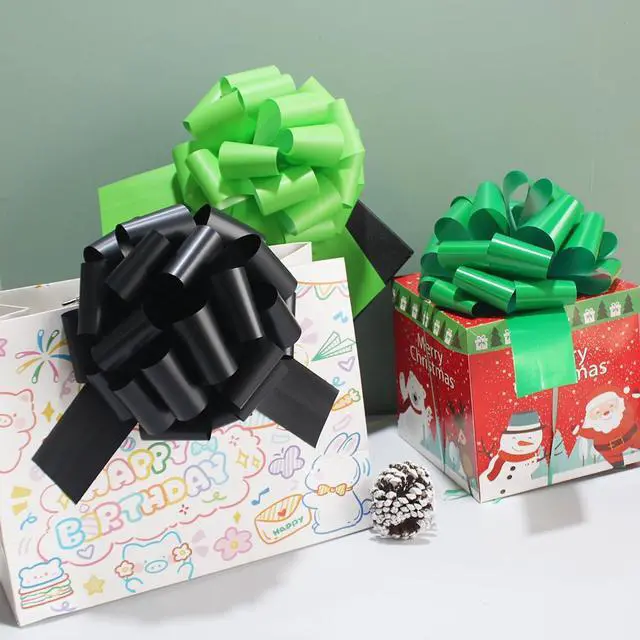 Alt view image 4 of 5 - HQJAXJ 9 inch Big Black Bow,6pcs pull Bows for Gift Wrapping,Easter,gift baskets,birthday parties,table decorations,Valentine's Day,Christmas and other gift and scene decorations (Black)