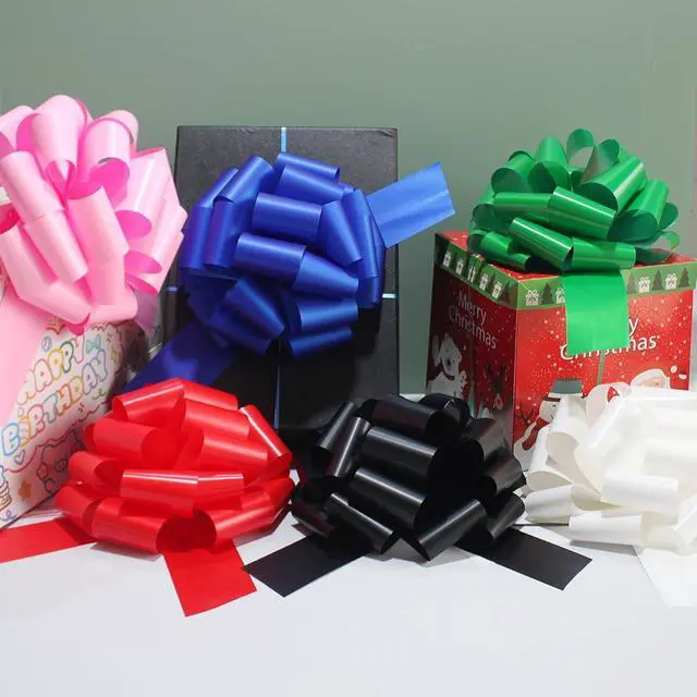 Alt view image 5 of 5 - HQJAXJ 9 inch Big Black Bow,6pcs pull Bows for Gift Wrapping,Easter,gift baskets,birthday parties,table decorations,Valentine's Day,Christmas and other gift and scene decorations (Black)