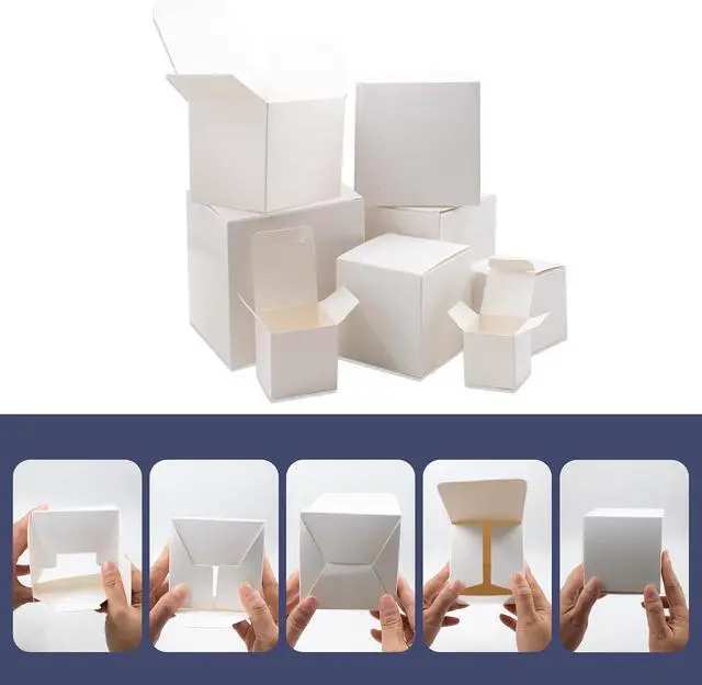 Alt view image 4 of 6 - JoyHuaTrade 8 PCS Nesting Gift Boxes Prank Surprise White Square Box