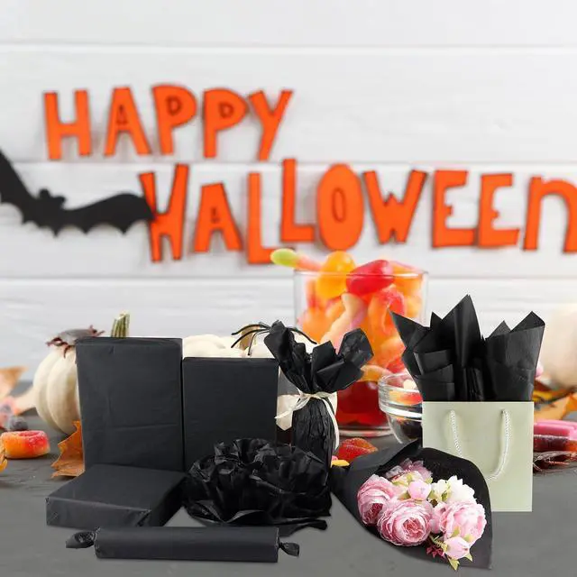 Alt view image 4 of 6 - NEBURORA 100 Sheets Black Wrapping Tissue Paper Gift Bag Decorative