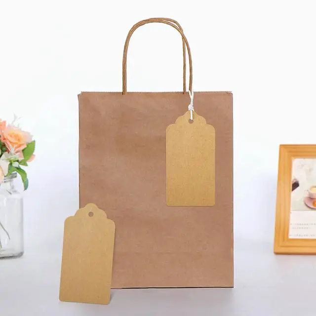 Alt view image 7 of 7 - KINGLAKE Kraft Paper Gift Tags 2X4 Inch With String - 50 Pcs Brown Price Tags for Christmas Presents, Holiday Bags, Wrapping Crafts