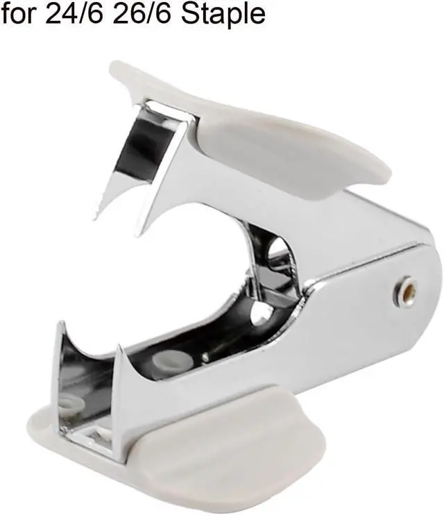 Alt view image 2 of 5 - Uxcell a13041200ux0072 Students Steel Jaw Style Staples Remover Puller White for 24/6 26/6 Staple