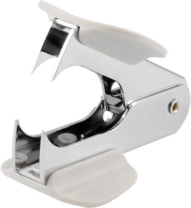 Main image of Uxcell a13041200ux0072 Students Steel Jaw Style Staples Remover Puller White for 24/6 26/6 Staple
