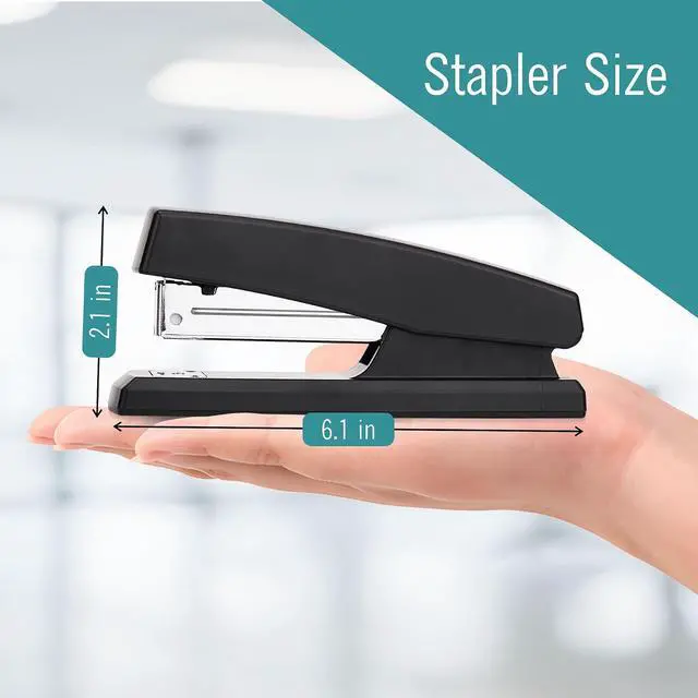 Alt view image 2 of 6 - EXTRIC Staplers for Desk, Black Stapler Heavy Duty 2 PK 25 Sheet Capacity