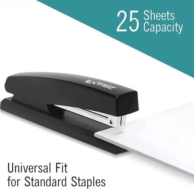 Alt view image 3 of 6 - EXTRIC Staplers for Desk, Black Stapler Heavy Duty 2 PK 25 Sheet Capacity