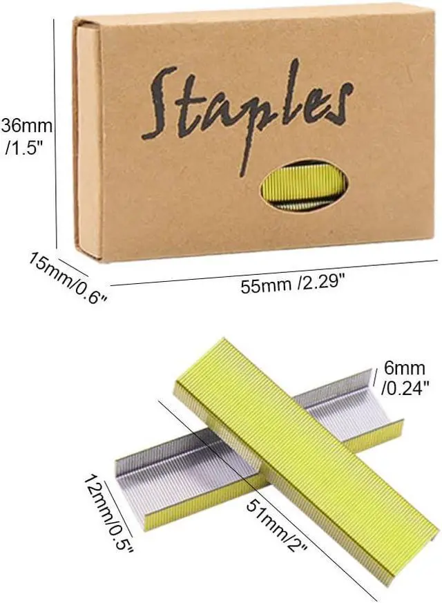 Alt view image 6 of 7 - NatSumeBasics 3000 Yellow Gold Staples 26/6 Standard Colored Staple Refill