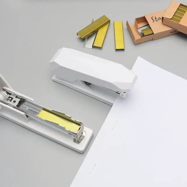 Alt view image 5 of 7 - NatSumeBasics 3000 Yellow Gold Staples 26/6 Standard Colored Staple Refill