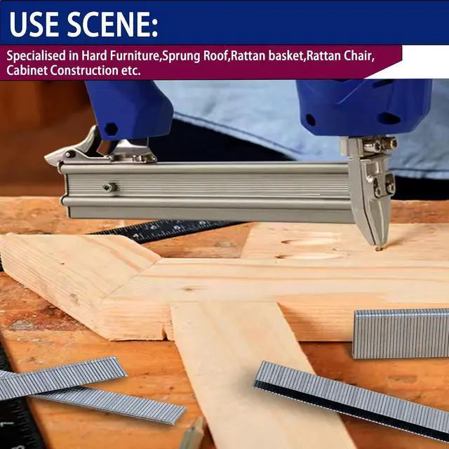 Alt view image 6 of 7 - HW HAMWOO 18 Gauge Narrow Crown Staples,1/2",3/4",1":1200pcs