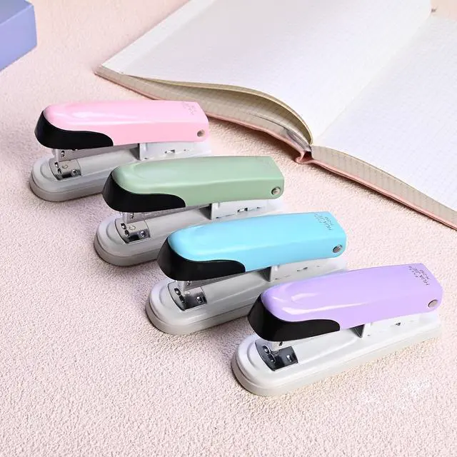 Alt view image 6 of 7 - Temiary Stapler, Desktop Metal Staplers with 2000 Standard Staples, 25 Sheet Capacity, One Finger Stapling, Jam Free, No Effort Staplers for Classroom, Office or Desk (Pink)