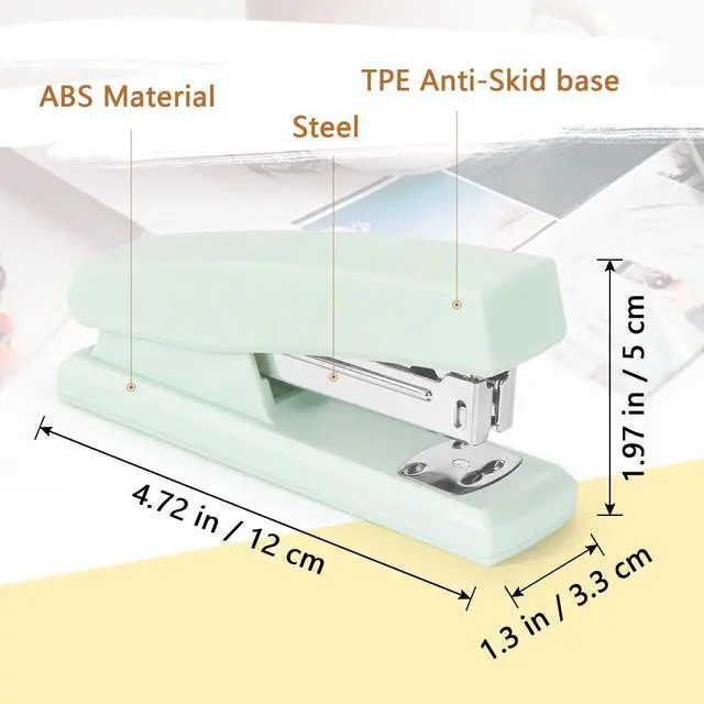 Alt view image 2 of 7 - Tamaki Stapler, Office Stapler, Small Staplers for Desk, Green