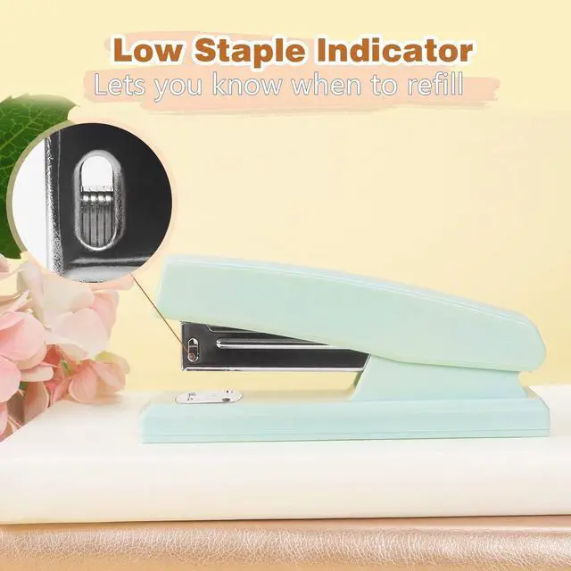 Alt view image 6 of 7 - Tamaki Stapler, Office Stapler, Small Staplers for Desk, Green