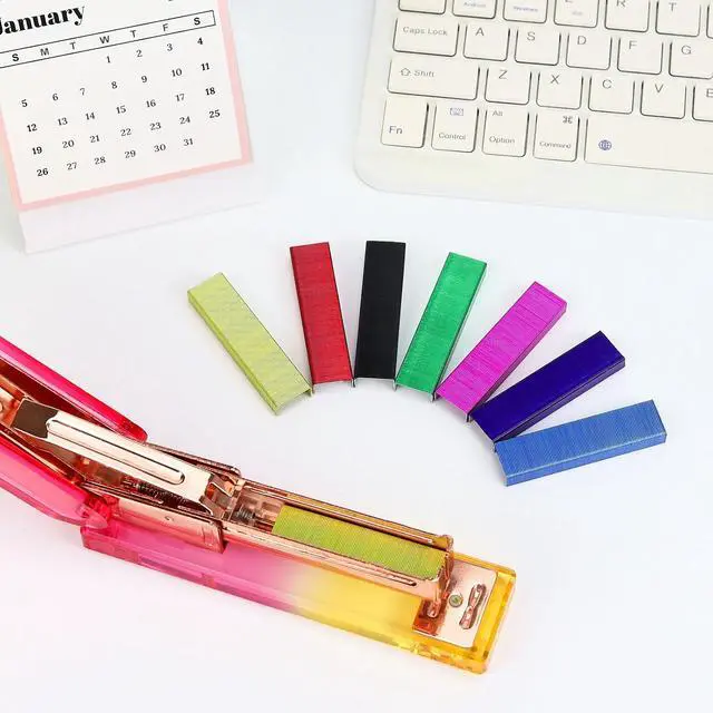 Alt view image 3 of 7 - 7Pack Colorful 26/6 Standard Staples, Refills for Desktop Office Staplers