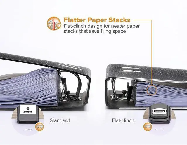 Alt view image 5 of 7 - Bostitch Office Heavy Duty Stapler, 40 Sheet Capacity, No Jam, Half Strip, Fits into the Palm of Your Hand, For Classroom, Office or Desk, Black